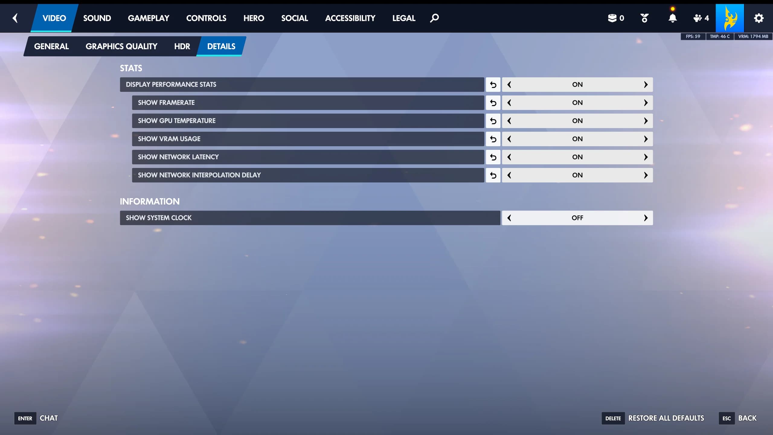 How to Display FPS and Latency (Ping) in Overwatch