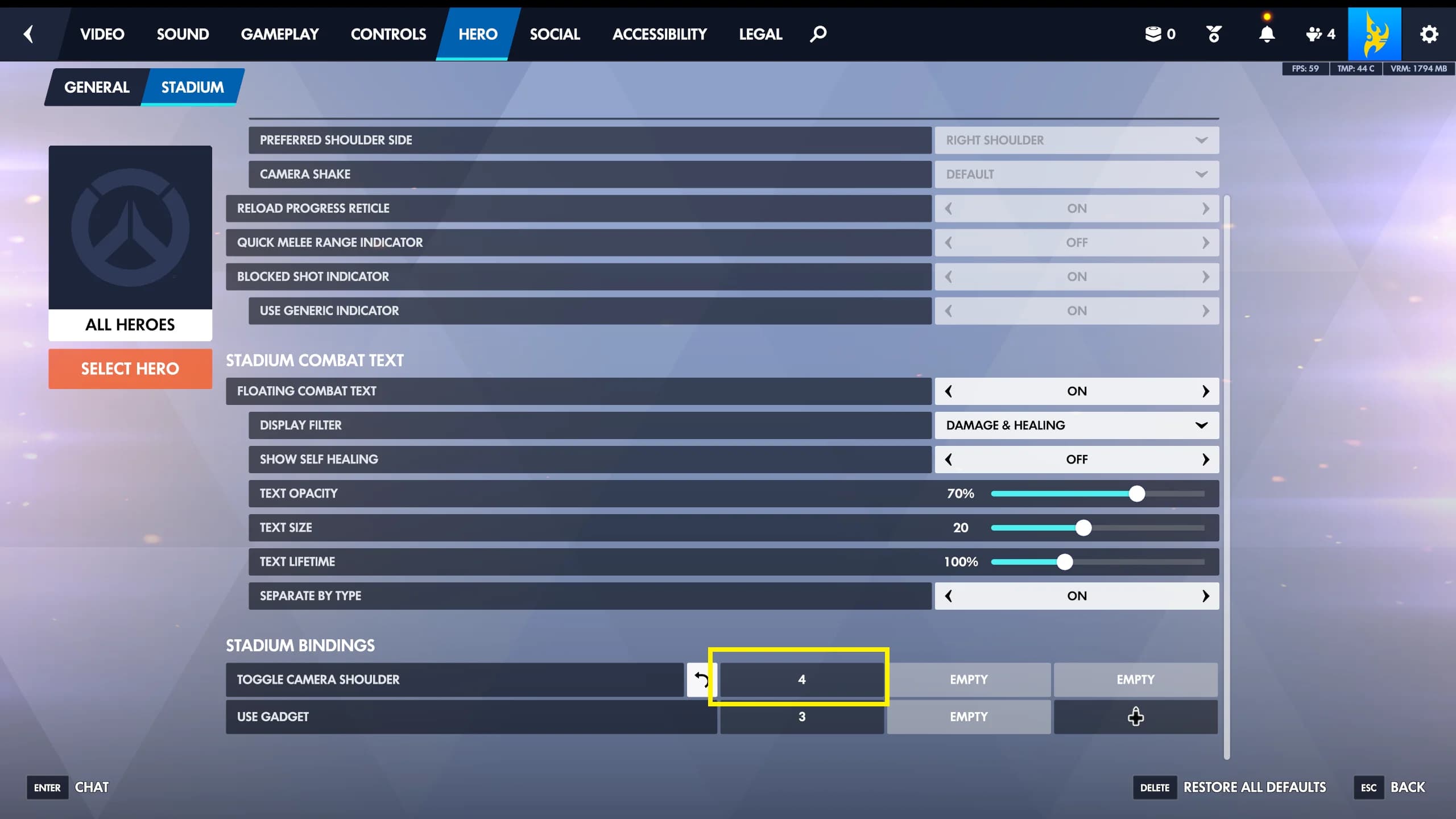 Overwatch: Switch Between First-Person and Third-Person View in Stadium
